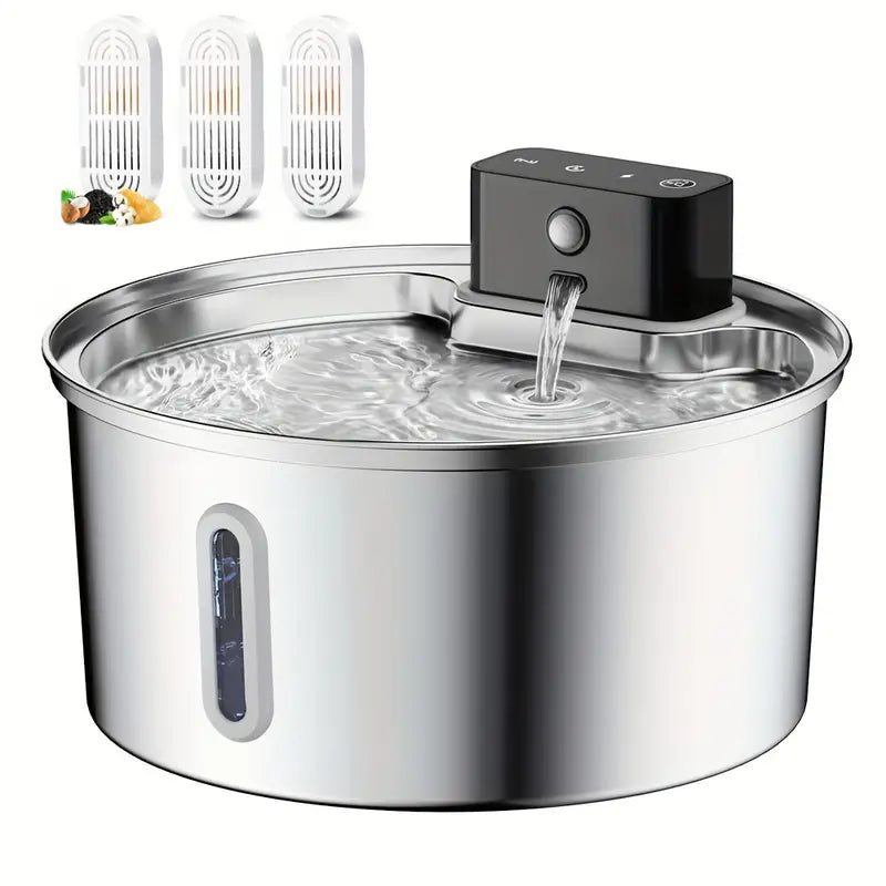 Whiskerful Treasures Stainless Steel Water Fountain